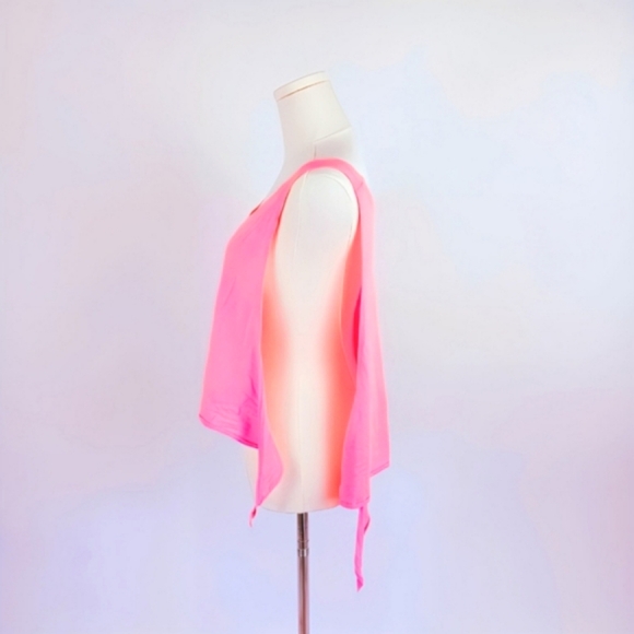 PINK Victoria's Secret Side-Tie Tank Top M Sleeveless Pink Workout Tank Top - Picture 4 of 7